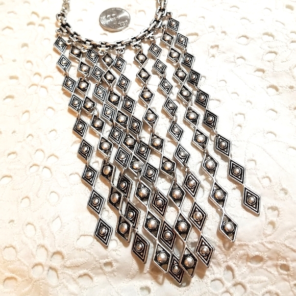 NEW Premier Designs Bohemian Reversible Turquoise Silver Necklace - Picture 6 of 9